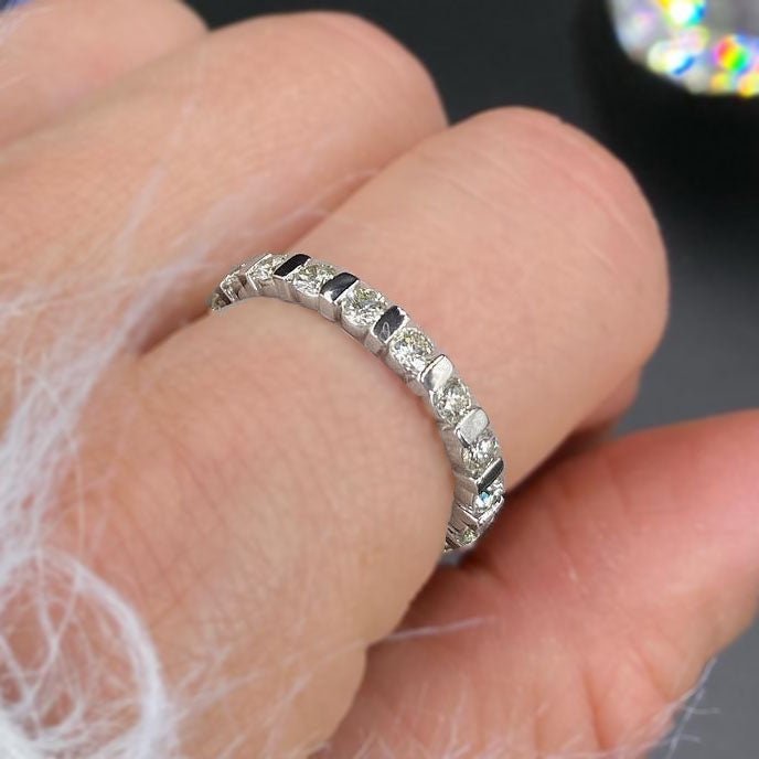 1.50-5.00 CT Round Cut Natural Diamonds - Eternity Rings