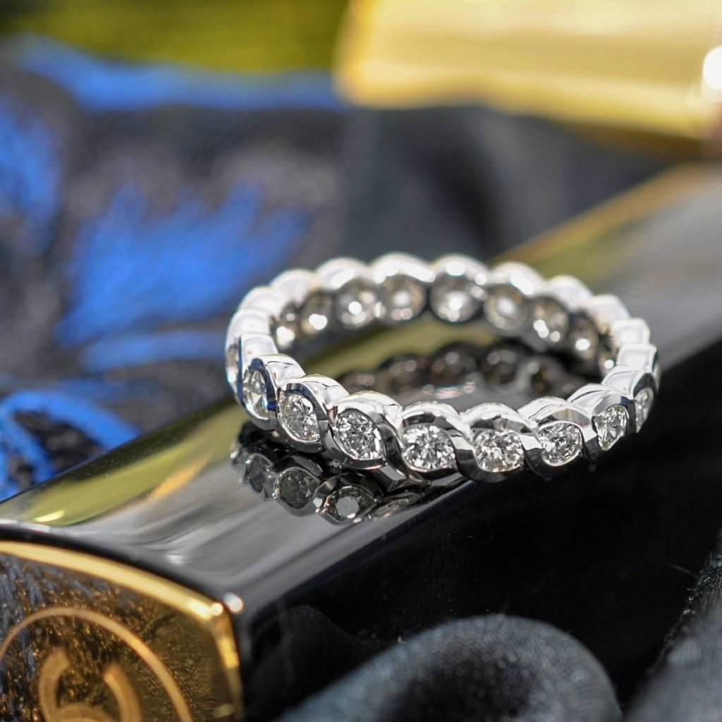 1.50-5.00 CT Round Cut Natural Diamonds - Eternity Rings