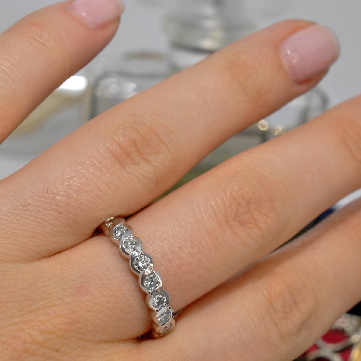 1.50-5.00 CT Round Cut Diamonds - Eternity Ring - Primestyle.com