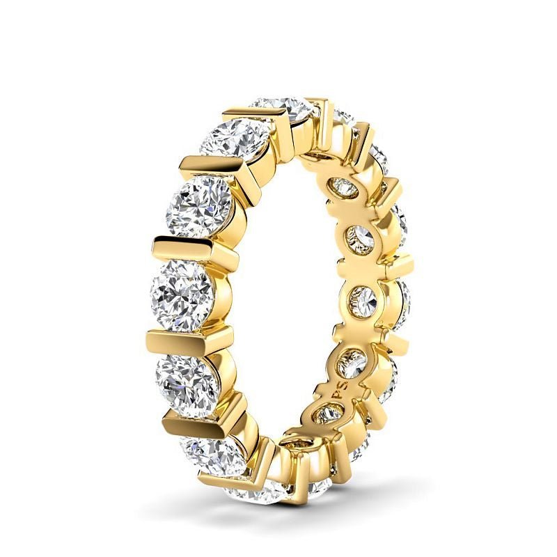1.50 - 5.00 CT Round Cut Lab Grown Diamonds - Eternity Ring - Primestyle.com