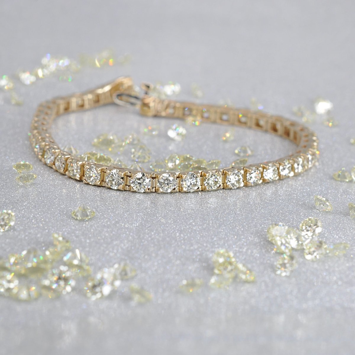 1.50-8.00 CT Round Cut Diamonds - Tennis Bracelet