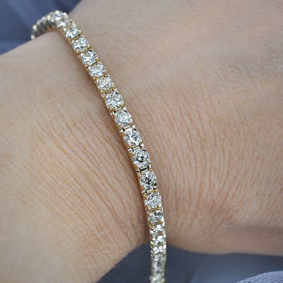 1.50-8.00 CT Round Cut Diamonds - Tennis Bracelet - Primestyle.com