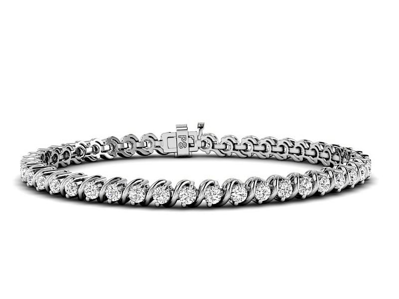 1.50-8.00 CT Round Cut Lab Grown Diamonds - Tennis Bracelet - Primestyle.com