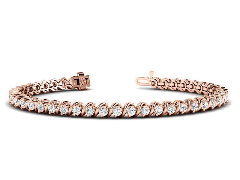 1.50-8.00 CT Round Cut Lab Grown Diamonds - Tennis Bracelet - Primestyle.com