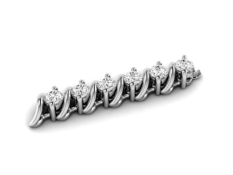 1.50-8.00 CT Round Cut Lab Grown Diamonds - Tennis Bracelet - Primestyle.com