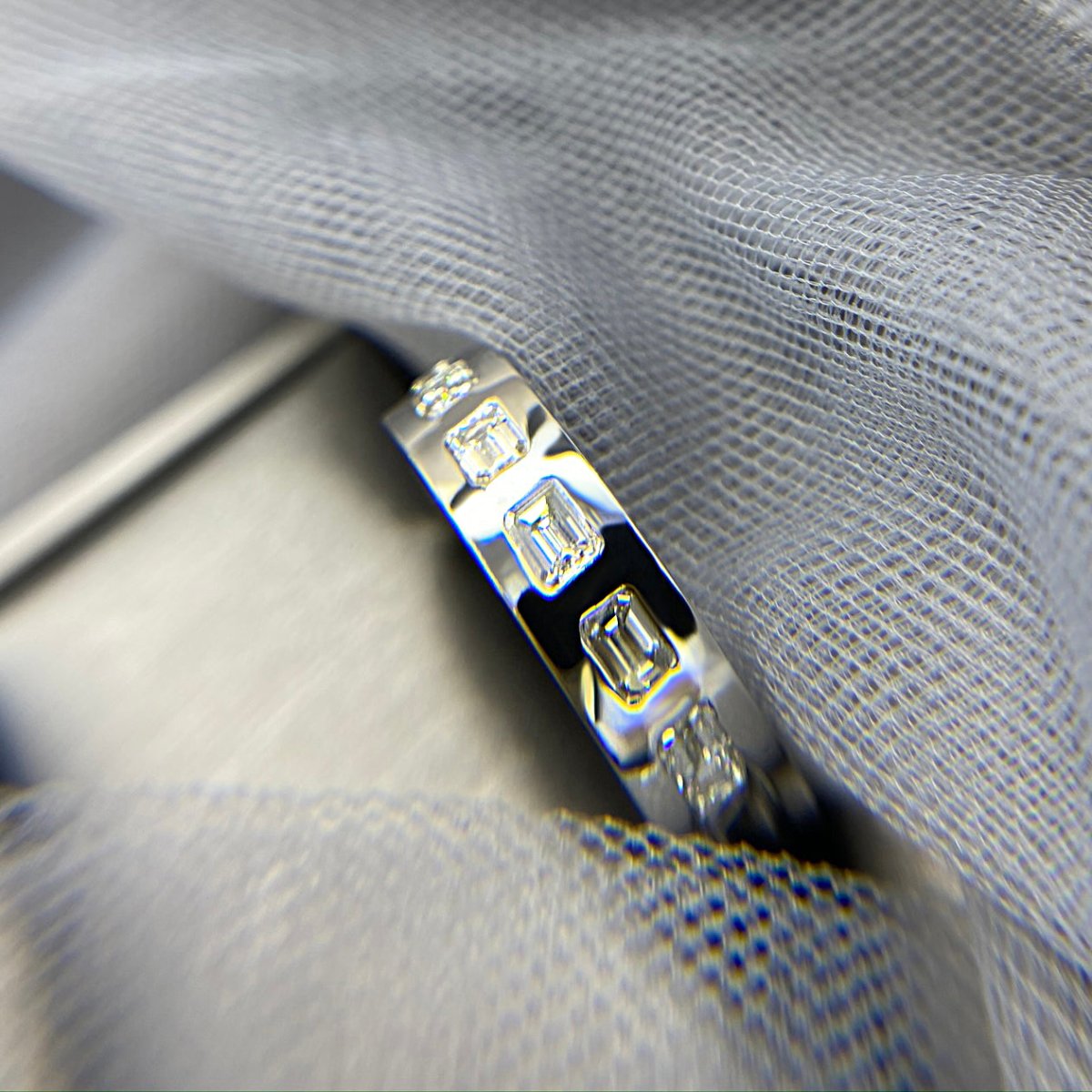 1.50 CT Emerald Cut Diamonds - Mens Wedding Band - Primestyle.com