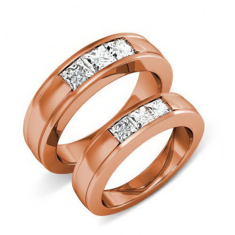 1.50 CT Princess Cut Natural Diamonds - Wedding Sets - Primestyle.com