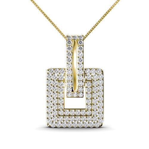 1.50 CT Round Cut Diamonds - Diamond Pendant - Primestyle.com