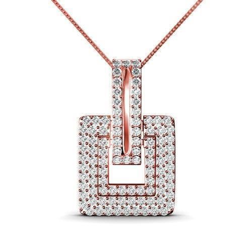 1.50 CT Round Cut Diamonds - Diamond Pendant - Primestyle.com