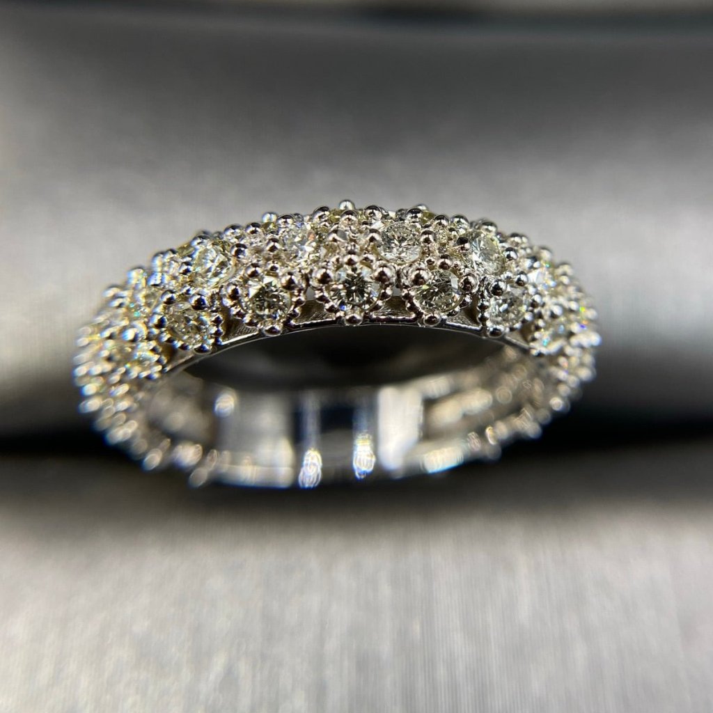 1.50 CT Round Cut Natural Diamonds - Wedding Band
