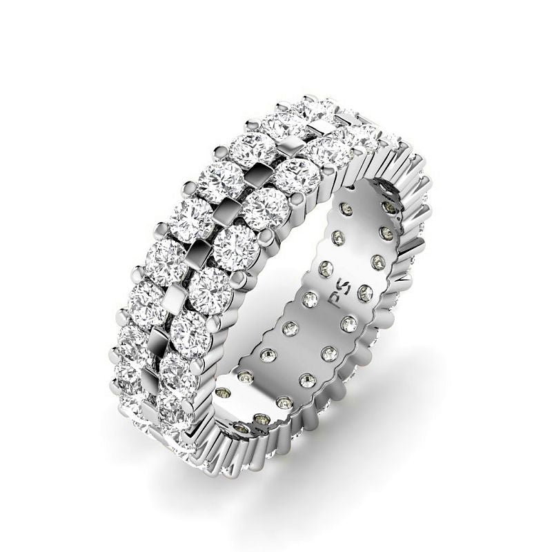 1.50 CT Round Cut Lab Grown Diamonds - Eternity Ring - Primestyle.com