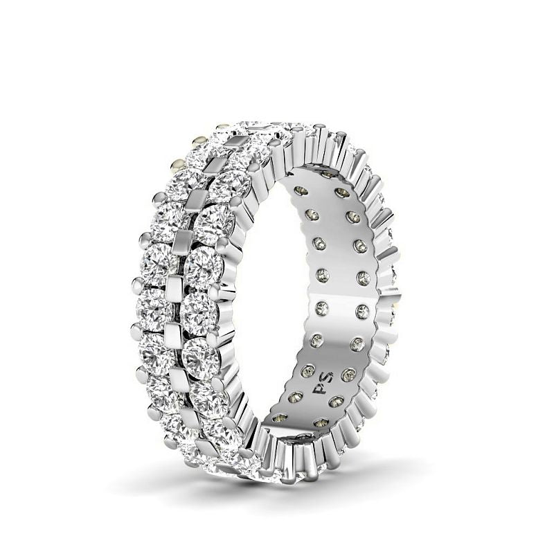 1.50 CT Round Cut Lab Grown Diamonds - Eternity Ring - Primestyle.com