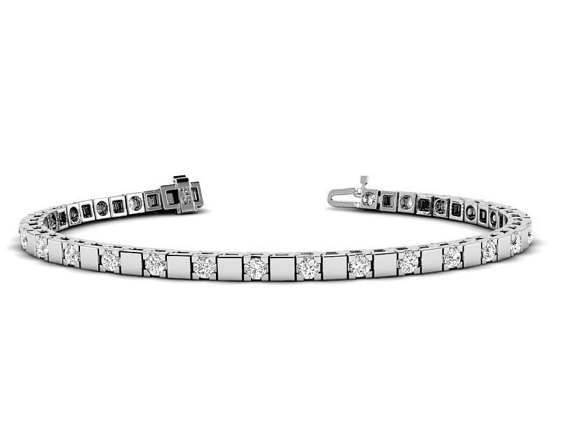 1.50 CT Round Cut Diamonds - Tennis Bracelet