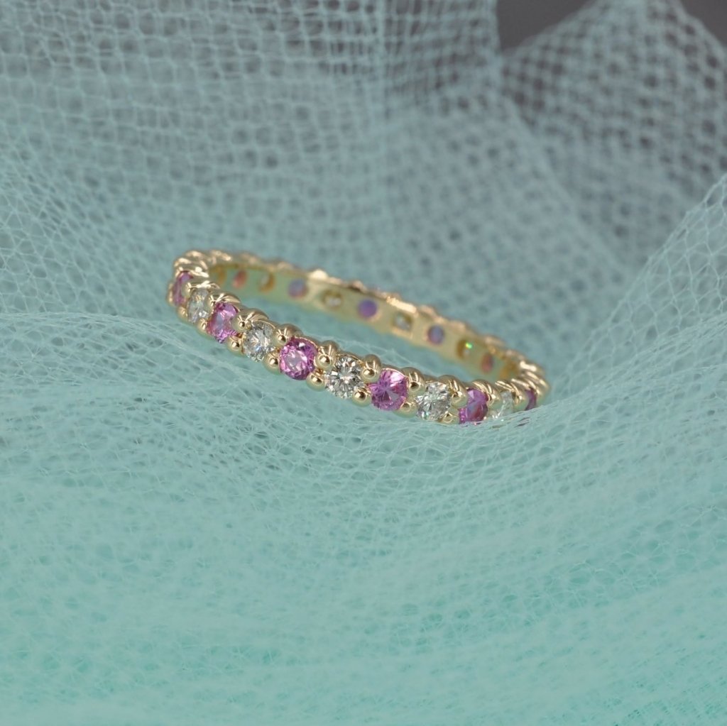 1.50 CT Round Cut Natural Diamonds - Eternity Rings - Primestyle.com