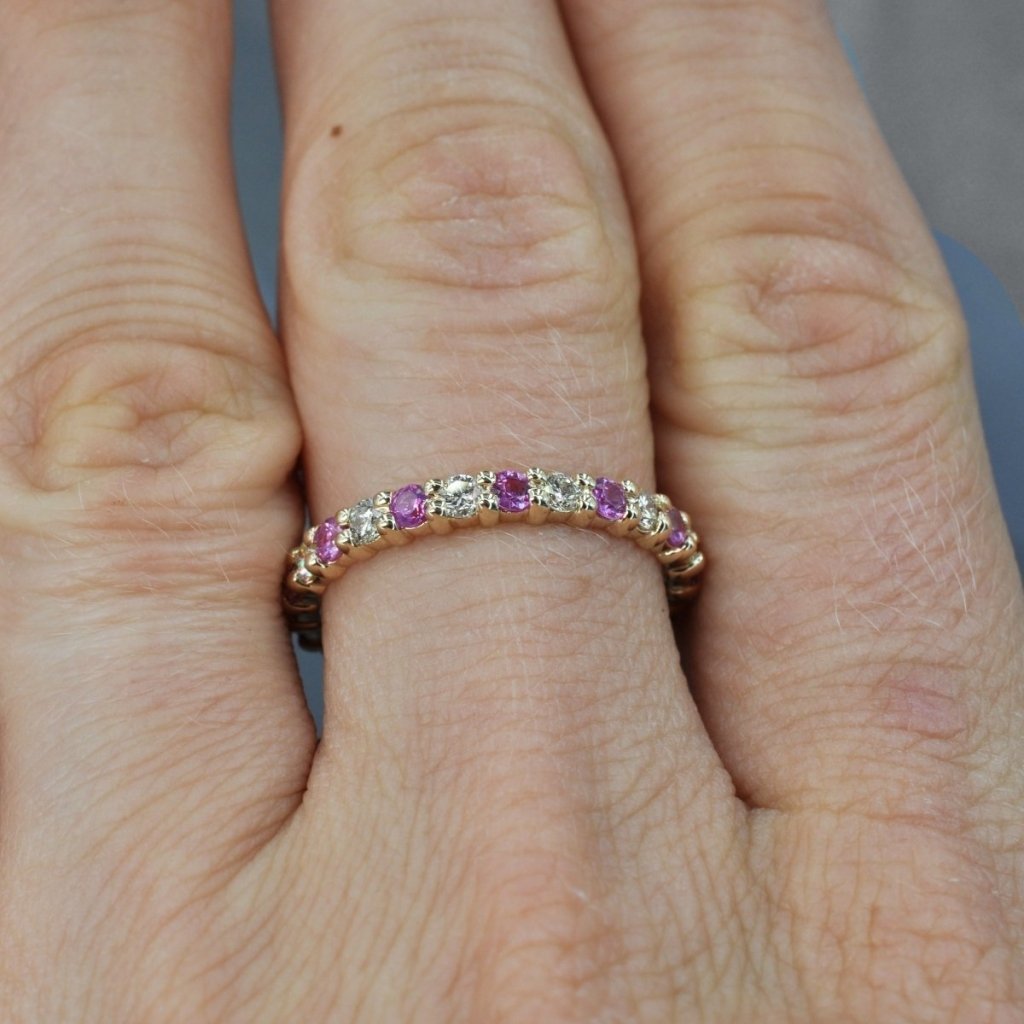 1.50 CT Round Cut Natural Diamonds - Eternity Rings - Primestyle.com