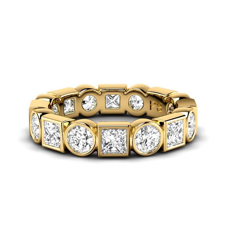 1.50 CT Round & Princess Cut Lab Grown Diamonds - Eternity Ring - Primestyle.com