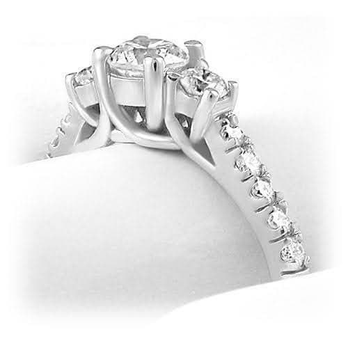 1.10 CT Round Cut Natural Diamonds - Three Stone Rings