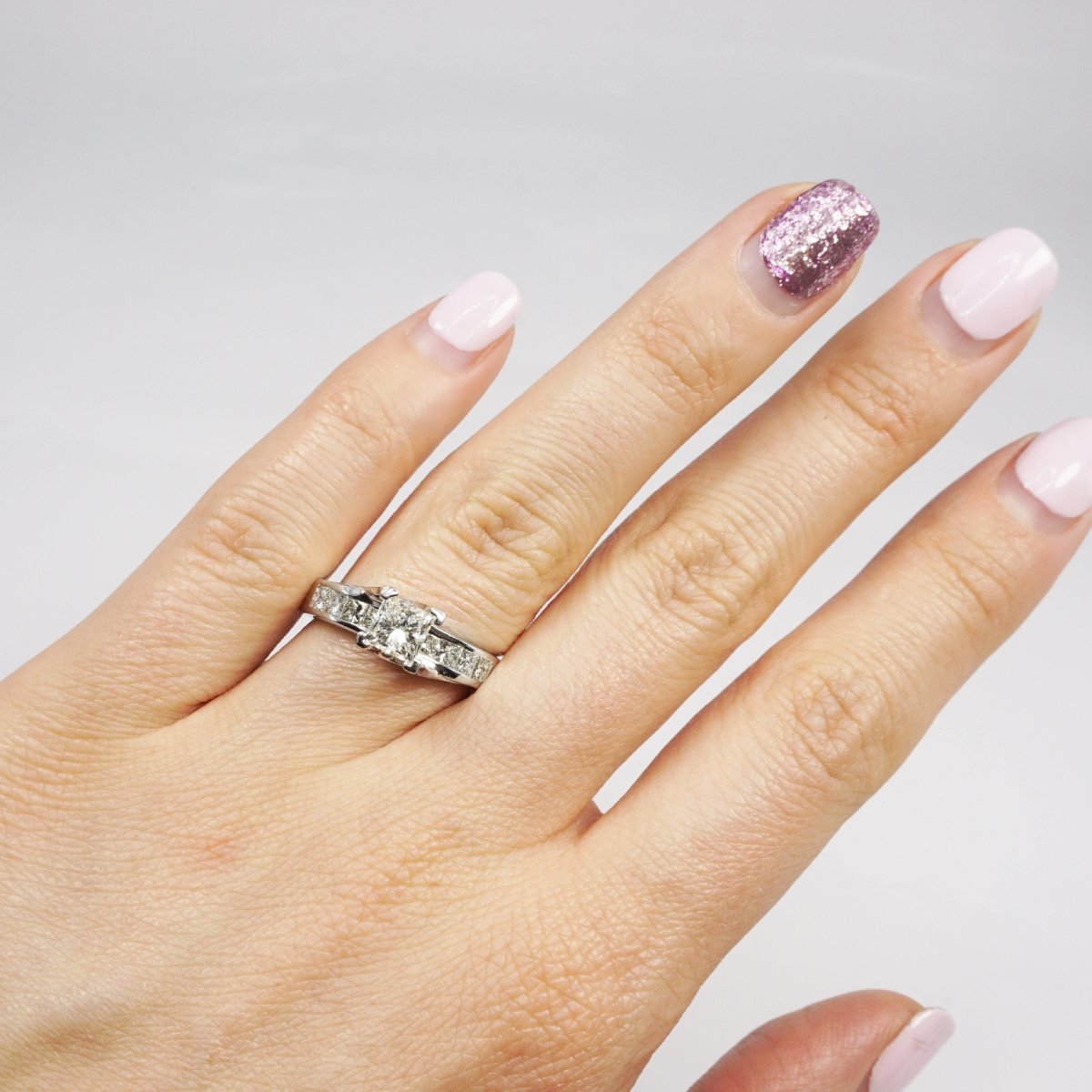 1.55-2.70 CT Princess Cut Natural Diamonds - Engagement Ring