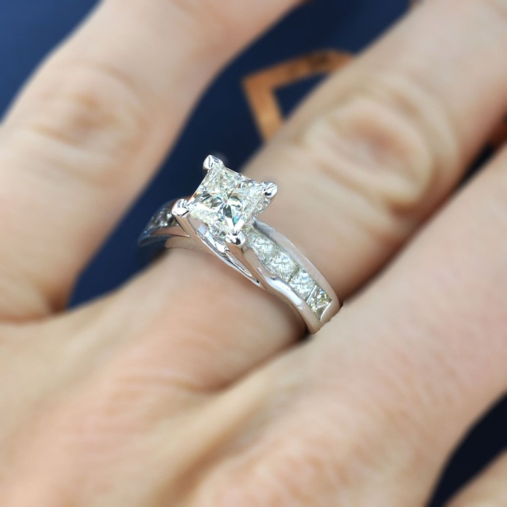 1.55 - 2.70 CT Princess Cut Natural Diamonds - Engagement Ring - Primestyle.com