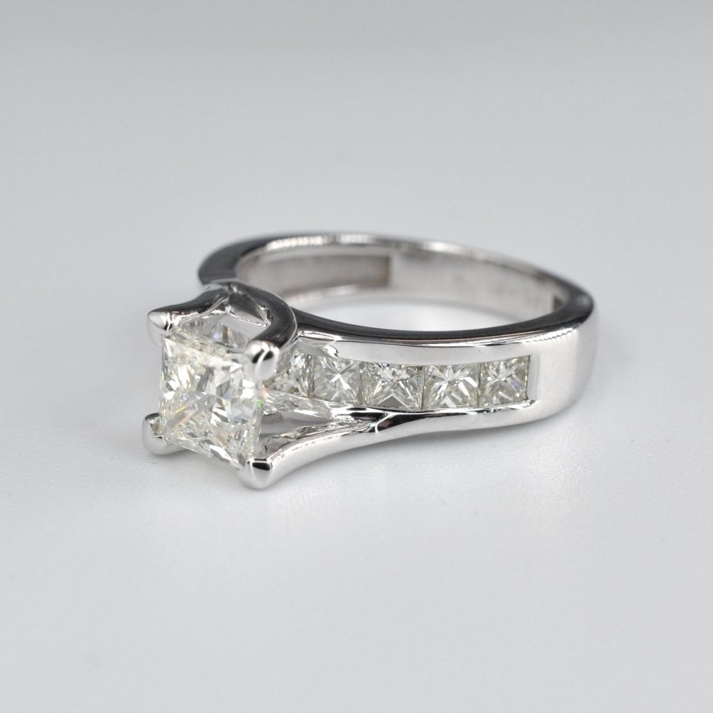 1.55 - 2.70 CT Princess Cut Natural Diamonds - Engagement Ring - Primestyle.com