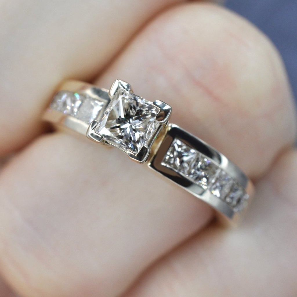 1.55 - 2.70 CT Princess Cut Natural Diamonds - Engagement Ring - Primestyle.com