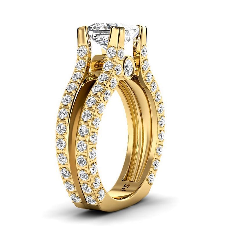 1.55-4.05 CT Round & Princess Cut Lab Grown Diamonds - Engagement Ring - Primestyle.com