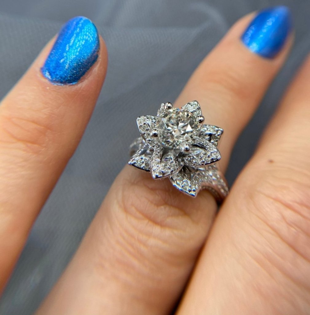 1.57-2.72 CT Round Cut Natural Diamonds - Engagement Ring