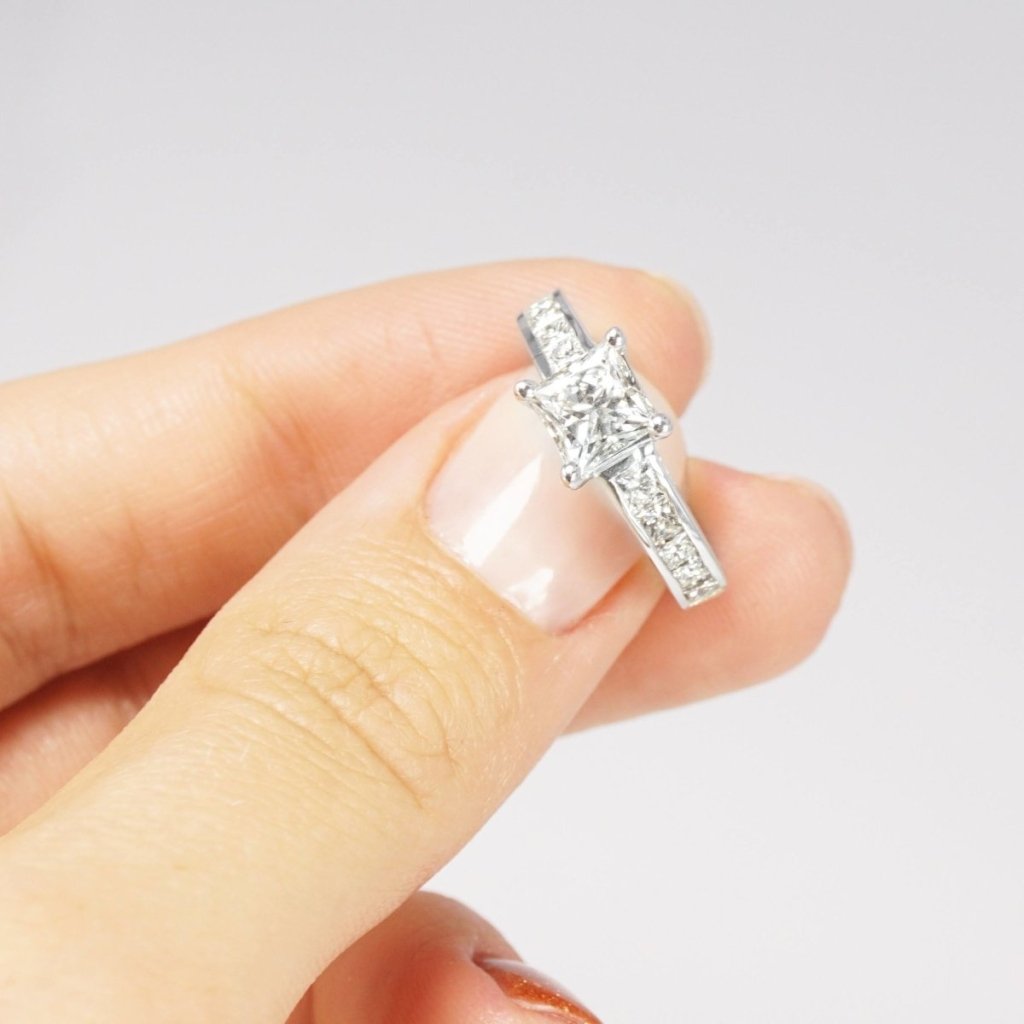 1.60 - 2.75 CT Princess Cut Natural Diamonds - Engagement Ring - Primestyle.com