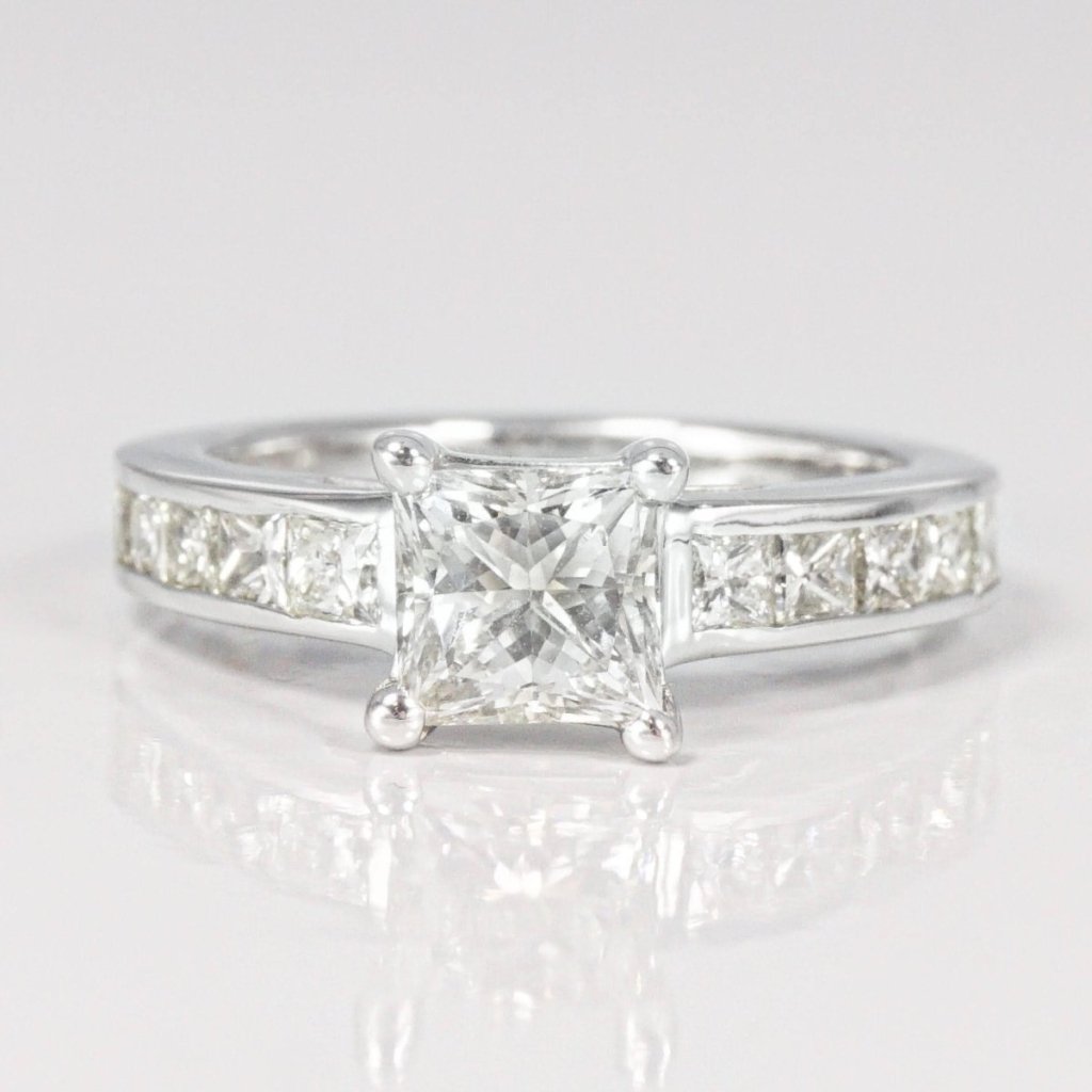 1.60 - 2.75 CT Princess Cut Natural Diamonds - Engagement Ring - Primestyle.com