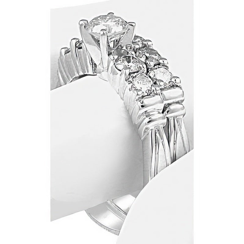 1.60-2.75 CT Round Cut Natural Diamonds - Bridal Set