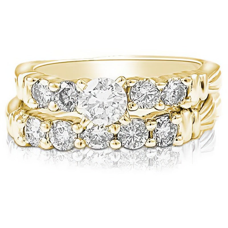 1.60-2.75 CT Round Cut Natural Diamonds - Bridal Set