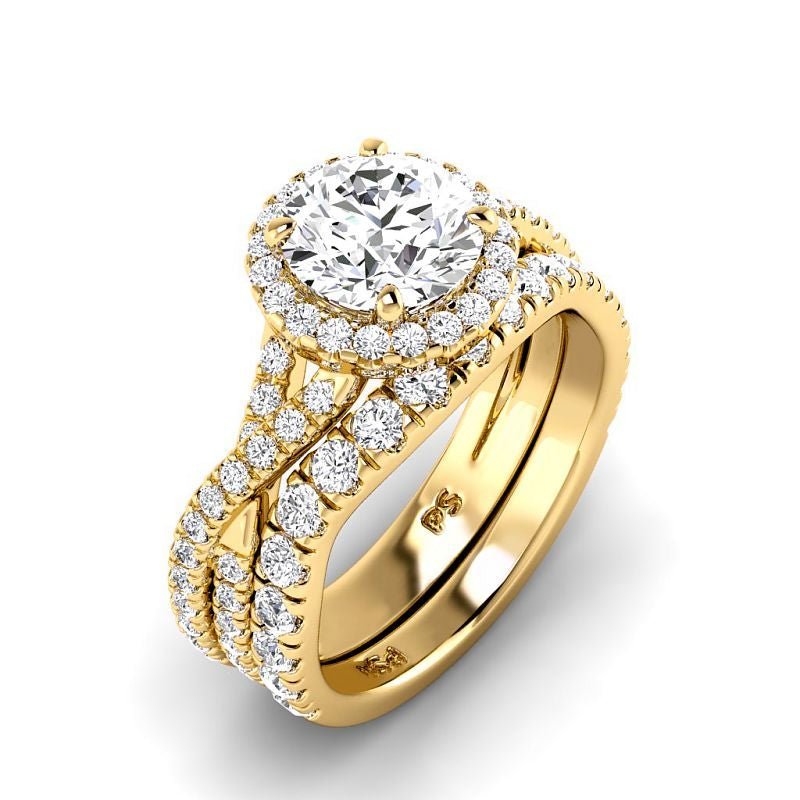 1.60-7.10 CT Round Cut Diamonds - Bridal Set