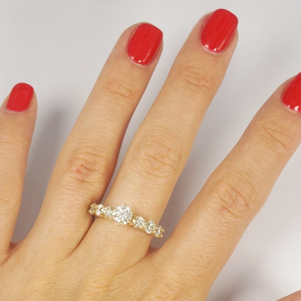 1.95-3.10 CT Princess & Round Cut Natural Diamonds - Engagement Ring