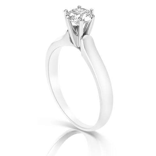 0.35-1.50 CT Round Cut Natural Diamonds - Solitaire Rings