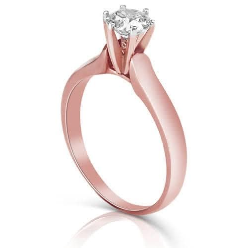 0.35-1.50 CT Round Cut Natural Diamonds - Solitaire Rings