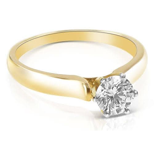 0.35-1.50 CT Round Cut Diamonds - Solitaire Ring