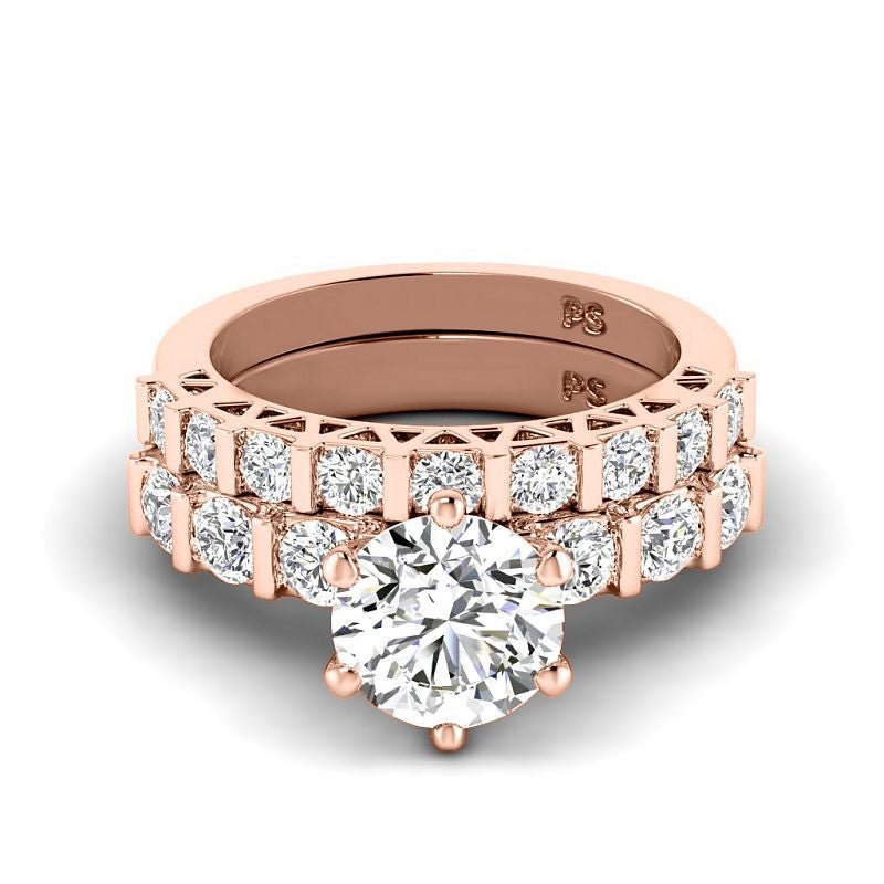 1.65 - 7.15 CT Round Cut Diamonds - Bridal Set - Primestyle.com