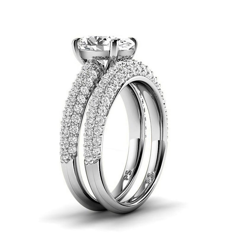 1.70-7.20 CT Oval & Round Cut Diamonds - Bridal Set