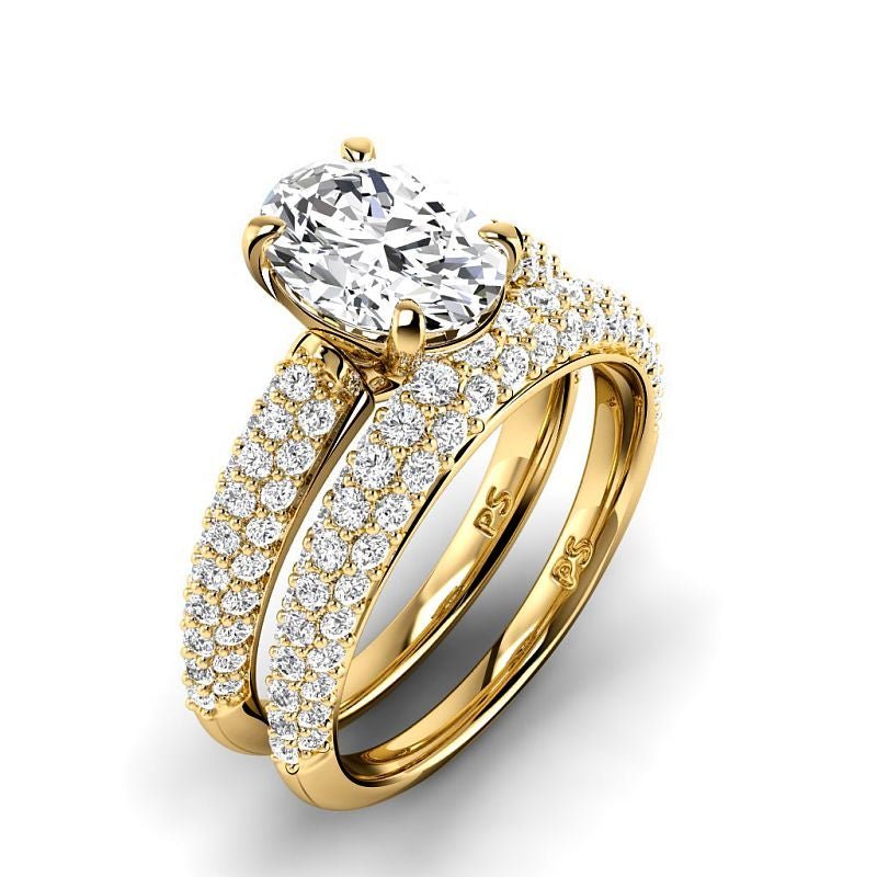 1.70-7.20 CT Oval & Round Cut Diamonds - Bridal Set