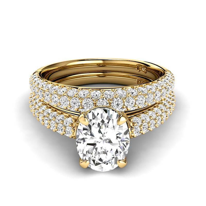 1.70-7.20 CT Oval & Round Cut Diamonds - Bridal Set