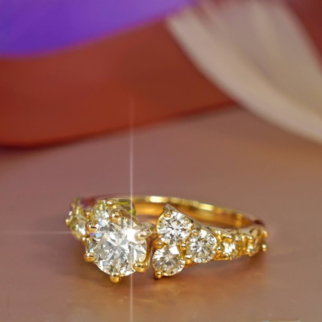 1.75-2.90 CT Round Cut Natural Diamonds - Engagement Ring