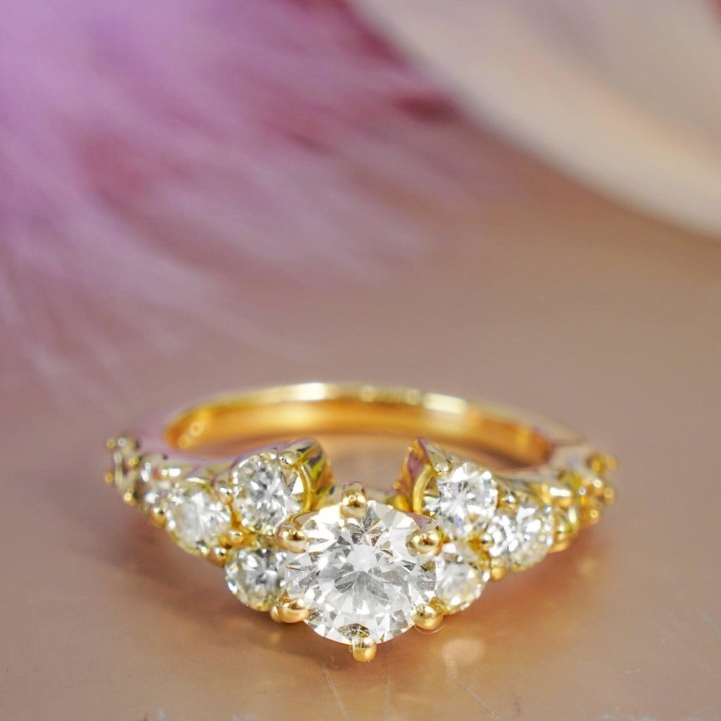 1.75-2.90 CT Round Cut Natural Diamonds - Engagement Ring