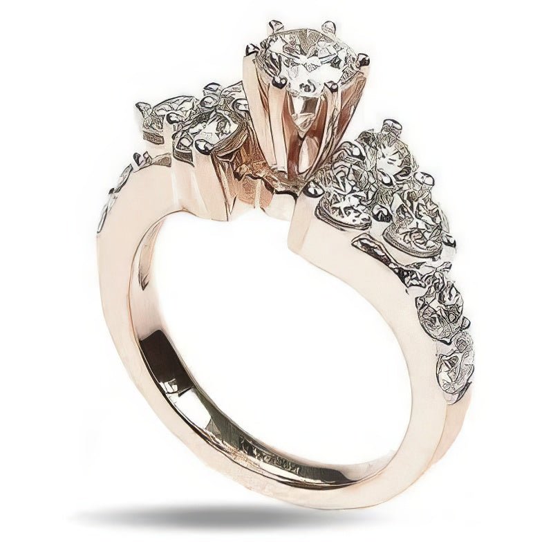 1.75-2.90 CT Round Cut Natural Diamonds - Engagement Ring