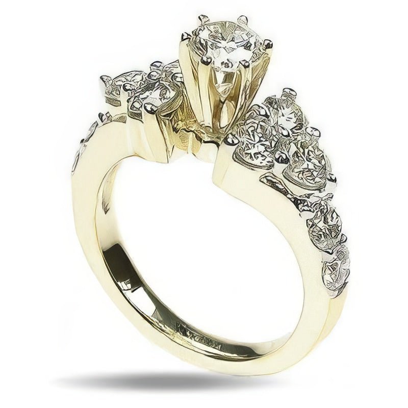1.75-2.90 CT Round Cut Natural Diamonds - Engagement Ring