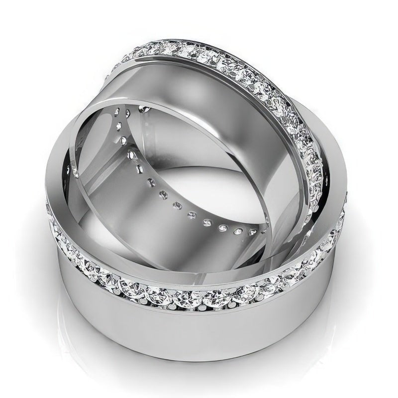 1.75 CT Round Cut Natural Diamonds - Wedding Sets