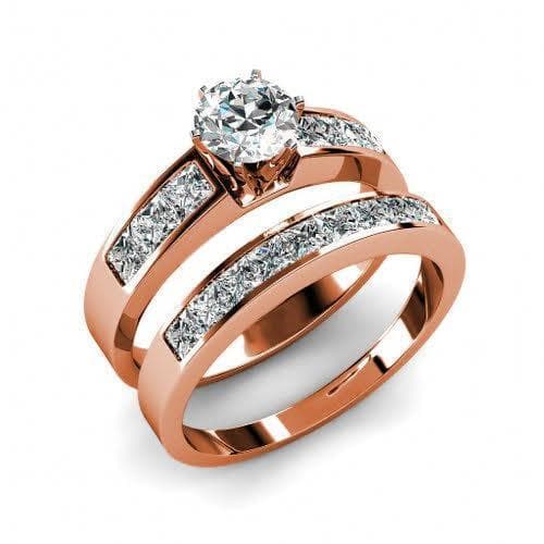1.80-2.95 CT Princess Cut Diamonds - Bridal Set - Primestyle.com