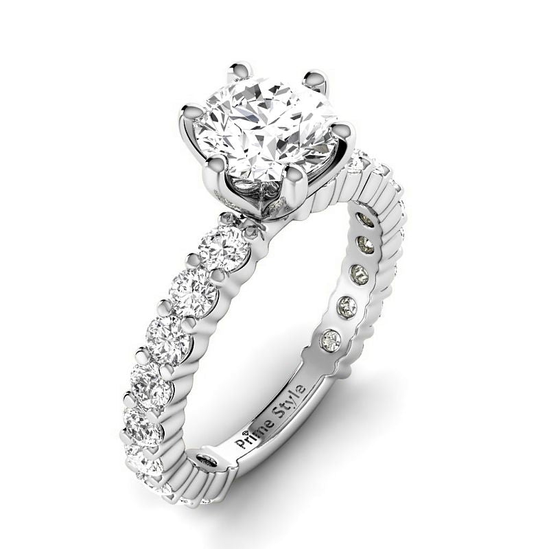 1.80-7.30 CT Round Cut Diamonds - Engagement Ring