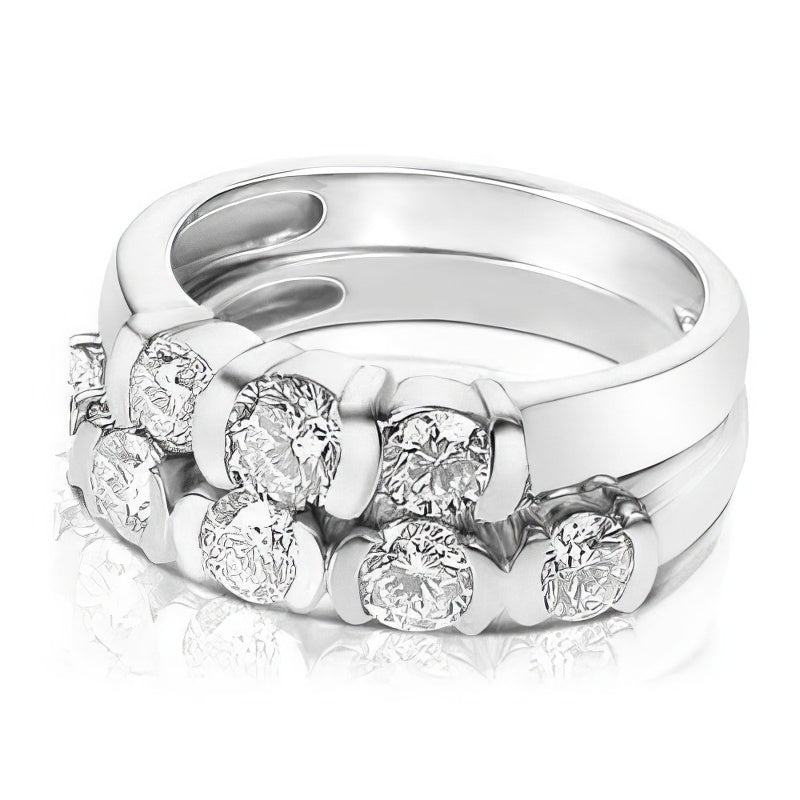 1.90-3.05 CT Round Cut Diamonds - Bridal Set - Primestyle.com