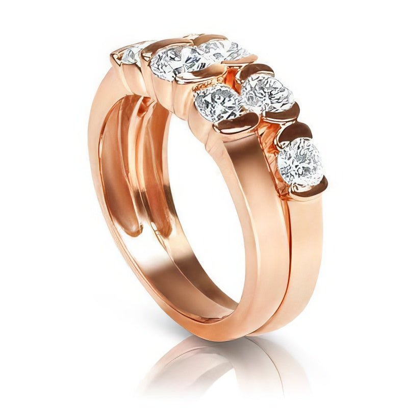 1.90-3.05 CT Round Cut Natural Diamonds - Bridal Set