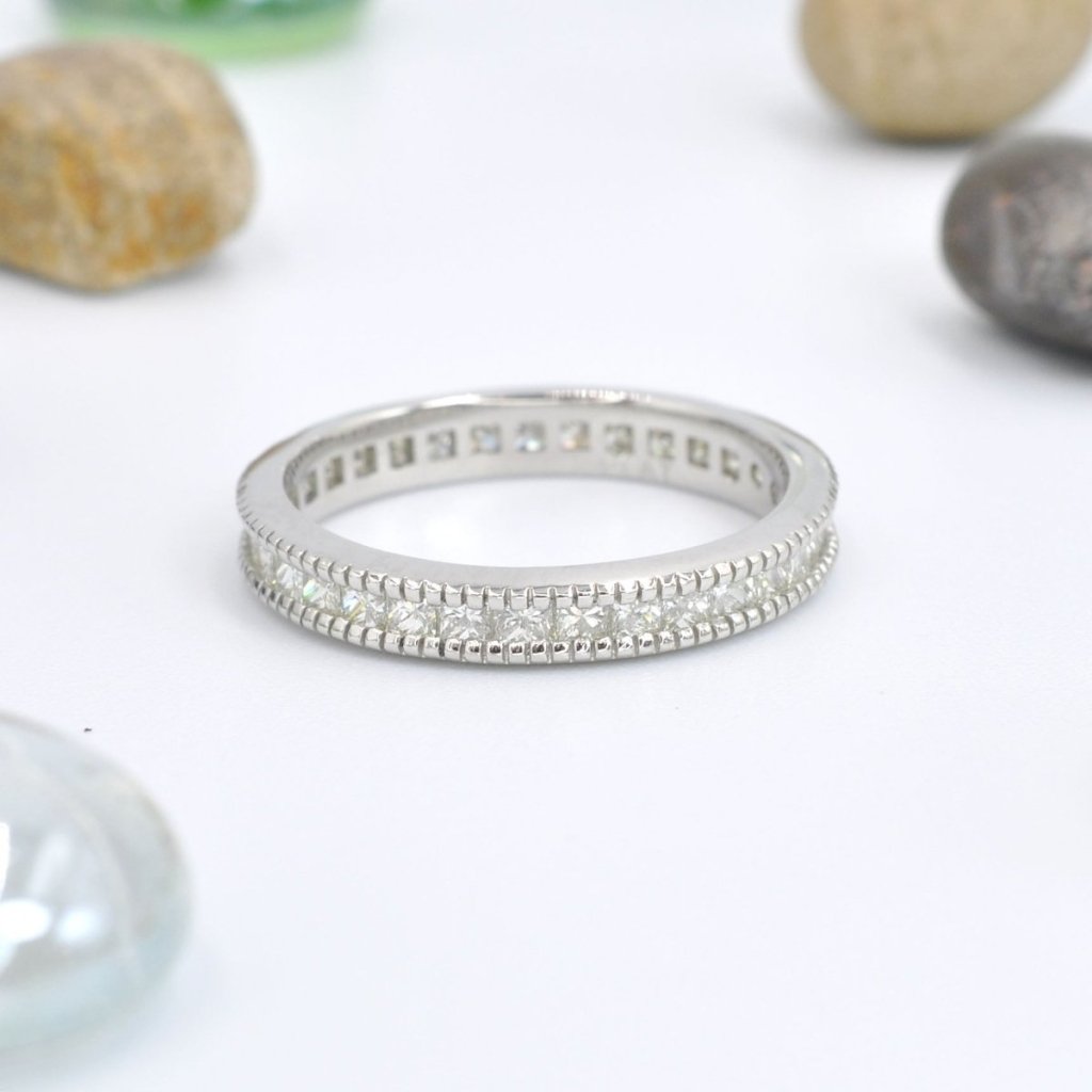 1.90 CT Princess Cut Natural Diamonds - Eternity Rings - Primestyle.com